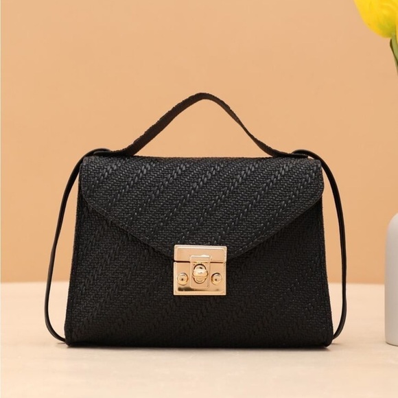 Handbags - ⚠️Clearance Black Mini Lock And Buckle Crossbody Bag